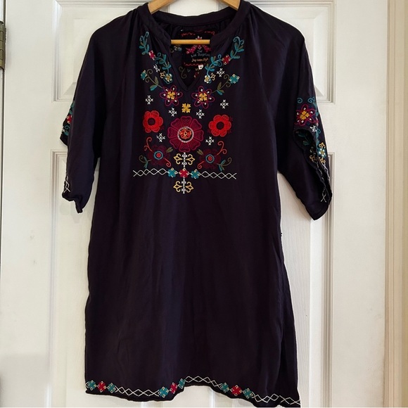 JOHNNY WAS Embroidered Boho Tunic Dress - Picture 8 of 13